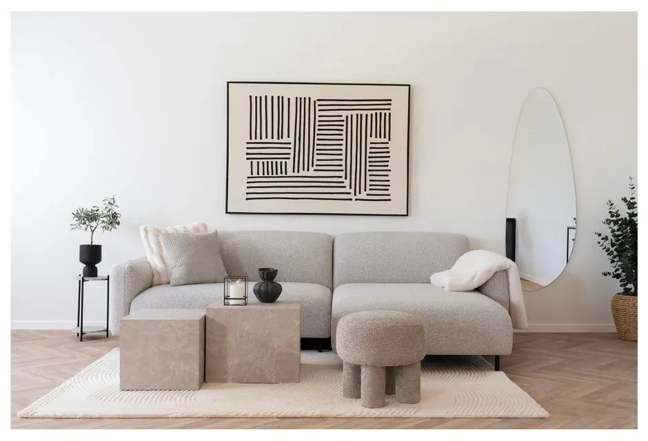 Krémový ručne tkaný vlnený koberec 200x300 cm Pune – House Nordic