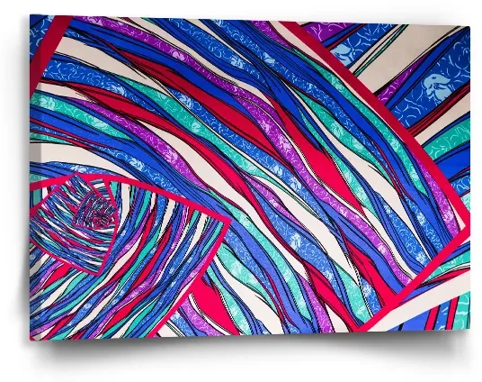 Sablio Obraz Pruhovaný motív 2 - 90x60 cm