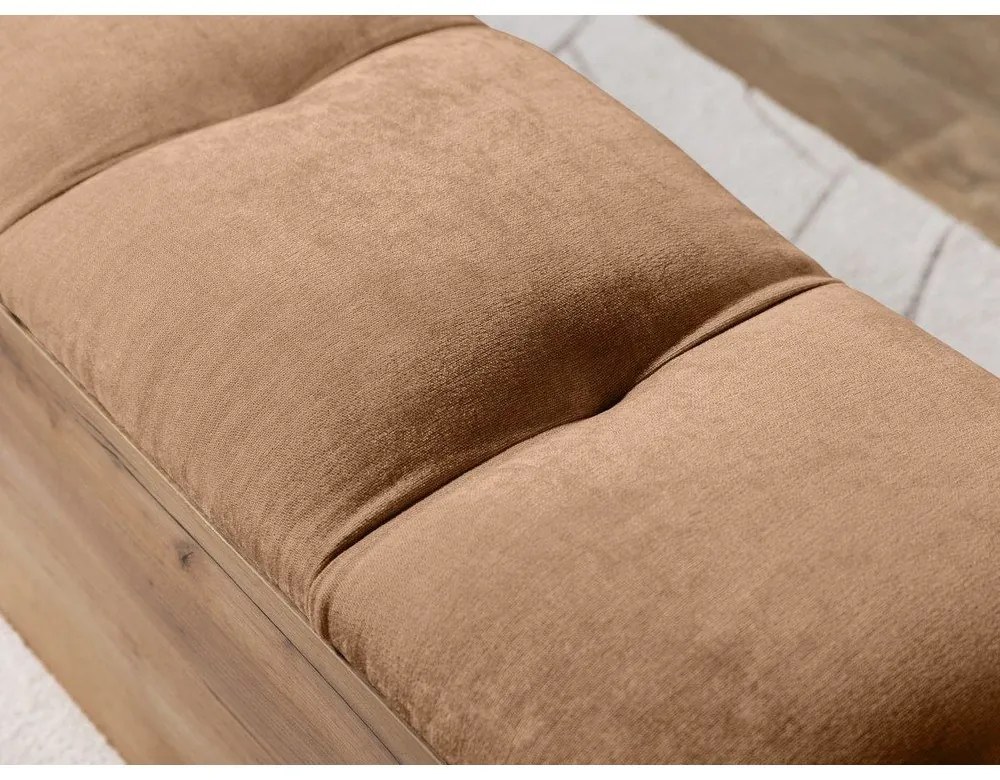 Lavica vo svetloružovej a prírodnej farbe Kumo – Bobochic Paris