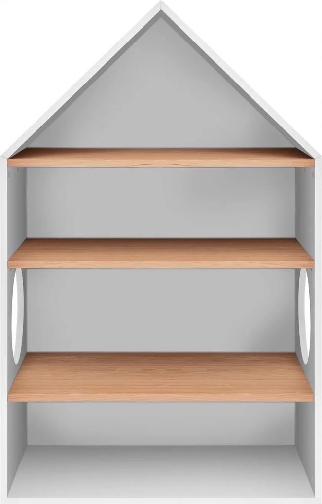 Drevený regál Nomi - domček (2v1) | BIANO
