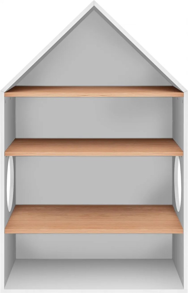 Drevený regál Nomi - domček (2v1)