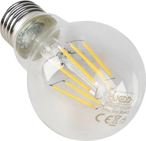 Sada 5 stmievateľných LED žiaroviek E27 číre 7W 806 lm 2700K