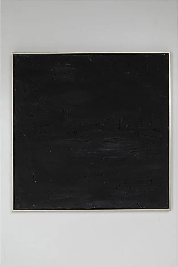Olejomaľba Kare Design Abstract Deep Black, 80 x 80 cm