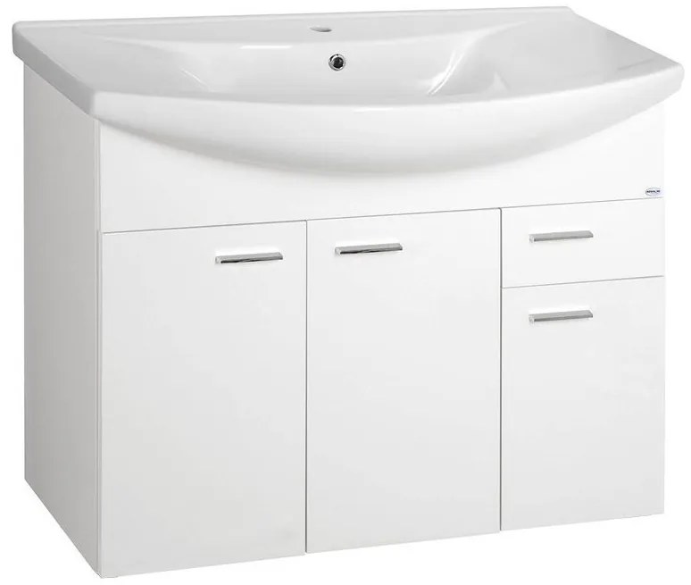Aqualine Aqualine, ZOJA umývadlová skrinka 93x74x34cm, biela, 51094A
