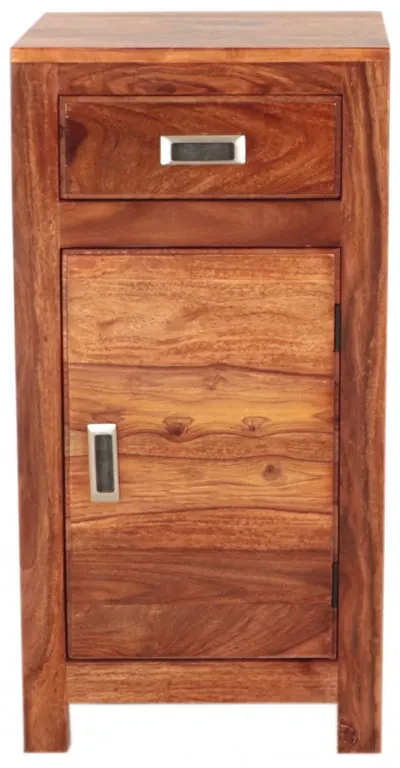 Skrinka do kúpeľne Nela 40x80x35 indický masív palisander Svetlomedová