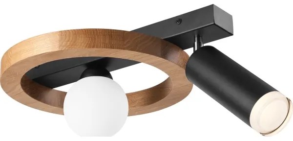 Bodové svietidlo OTIS 1xG9/5W/230V + 1xE27/15W/230V dub