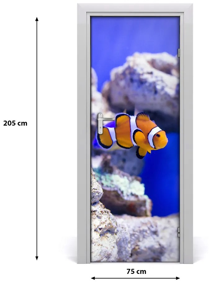 Samolepiace fototapety na dvere ryba Nemo 75x205 cm