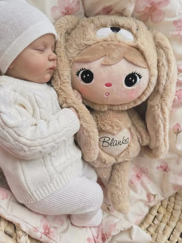 Mojkáčik - Bábika zajačik hnedá 48 cm