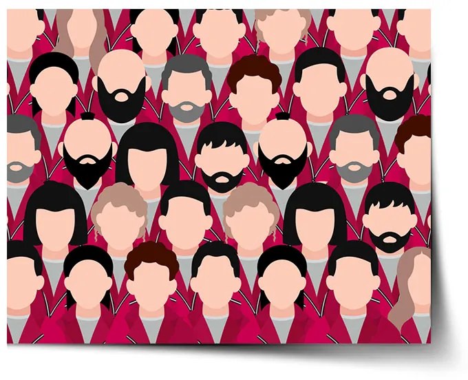 Sablio Plagát Money heist Anonymné tváre - 60x40 cm