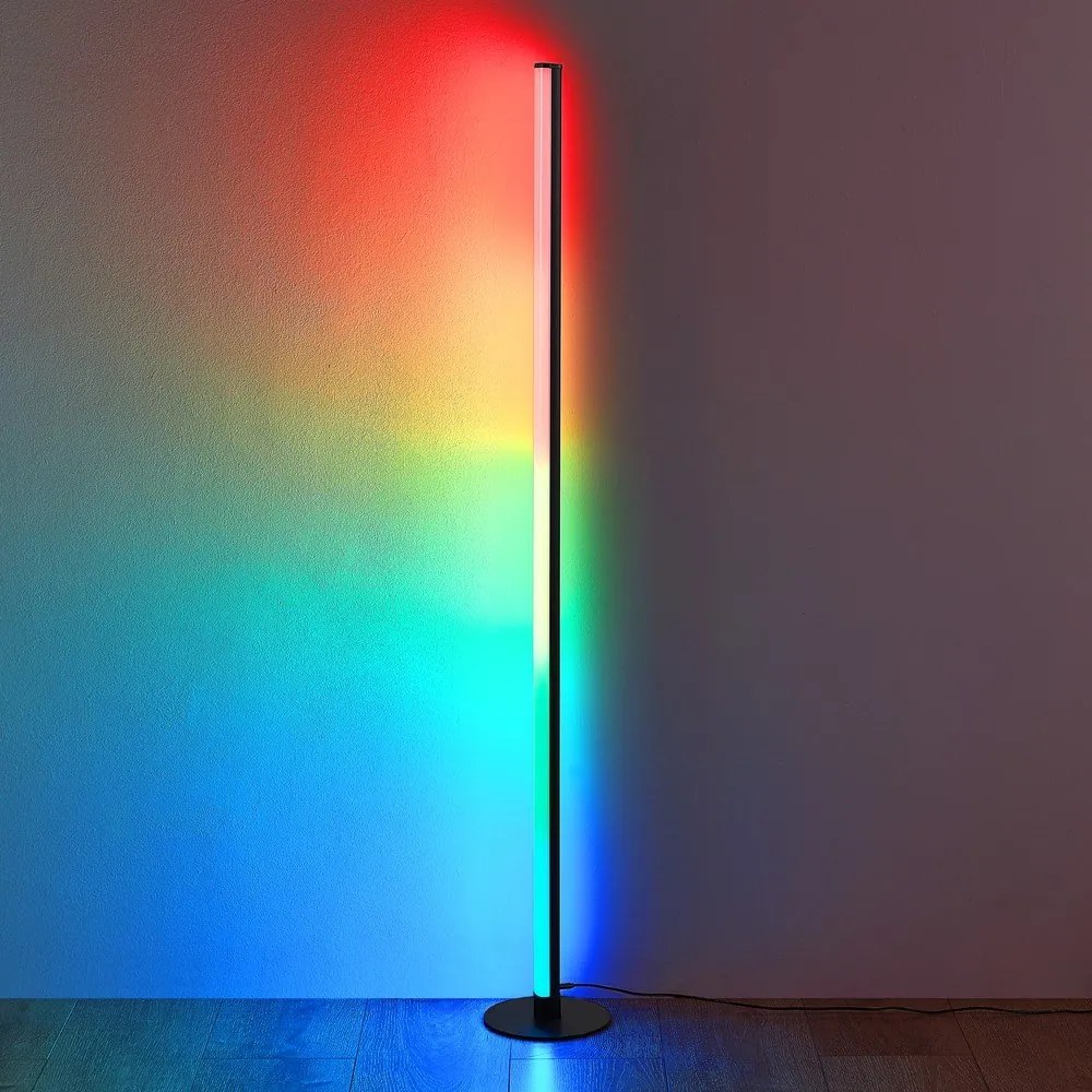 Čierna LED stojacia lampa (výška 110 cm) Tendo – Reality