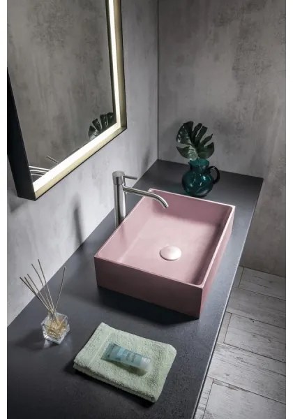 Sapho - Umývadlo na dosku 47,5x36,5 cm betón/ružová