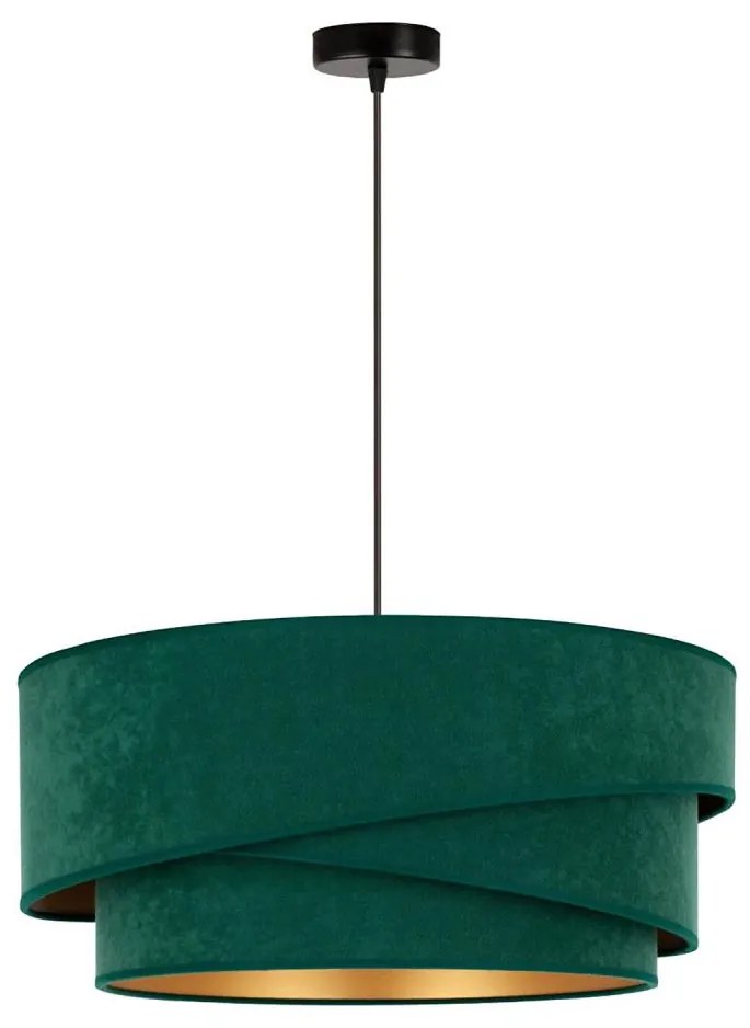 Duolla - Luster na lanku KOBO 1xE27/15W/230V pr. 45 cm zelená/zlatá DU600132