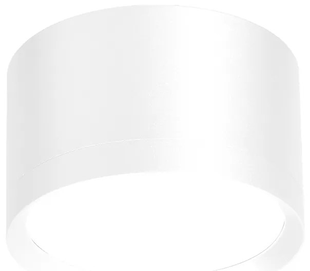 Stropné svietidlo Cyklop, 1x biele kovové tienidlo