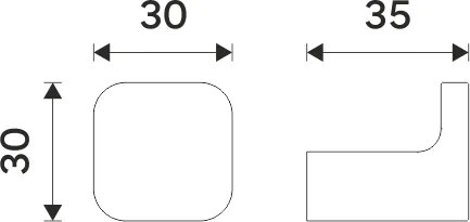 Nimco Háčik jednoduchý MAYA biela - MAB 29054-05