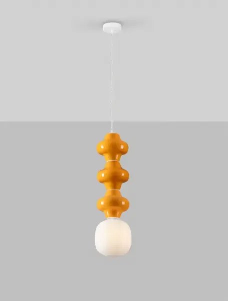 Oranžovo-biely dizajnový luster Clio 3