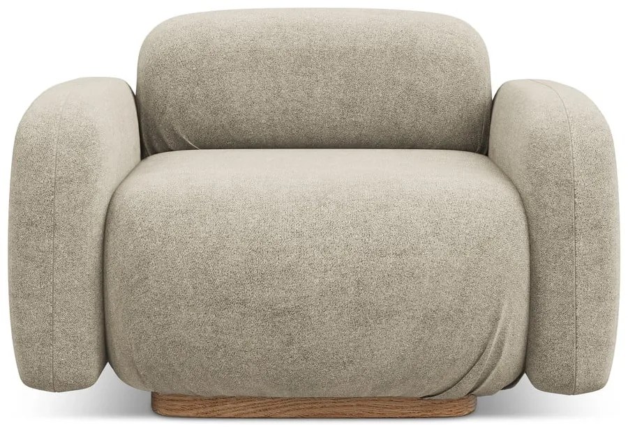 Béžový modul pohovky z textílie buklé Ailani – Makamii