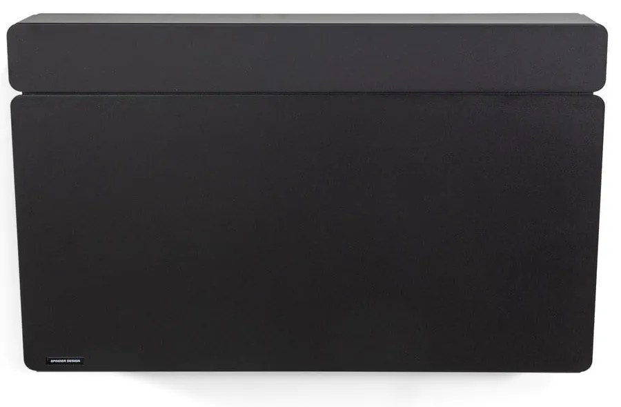 Čierna kovová výklopná/závesná skrinka na topánky 78x48x13 cm Luigi – Spinder Design