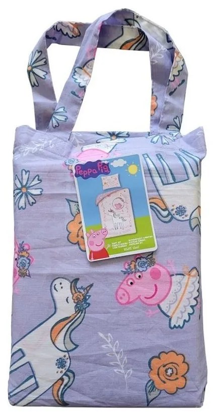 Obliečky do detskej postieľky Prasiatko Peppa - motív Veľké sny - 100% bavlna - 40 x 60 cm + 100 x 135 cm