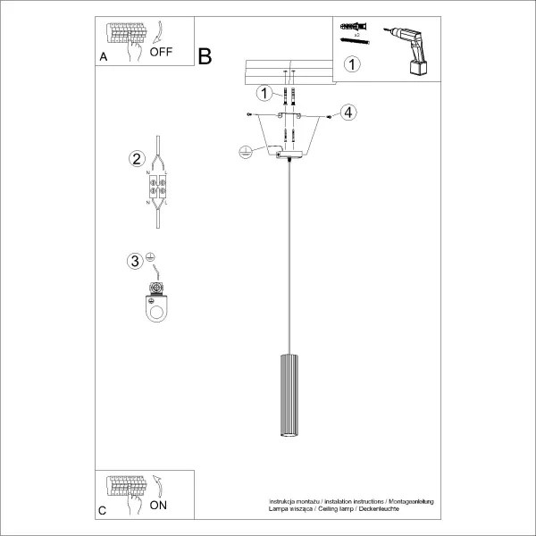 Brilagi - LED luster na lanku CRESTO 1xGU10/10W/230V krémový