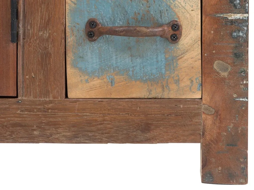 furniture-nabytek.cz - Masivní pod umyvadlová skříňka Sumana z recyklovaného dřeva, lakovaná, hnědá – 130×50×75 cm