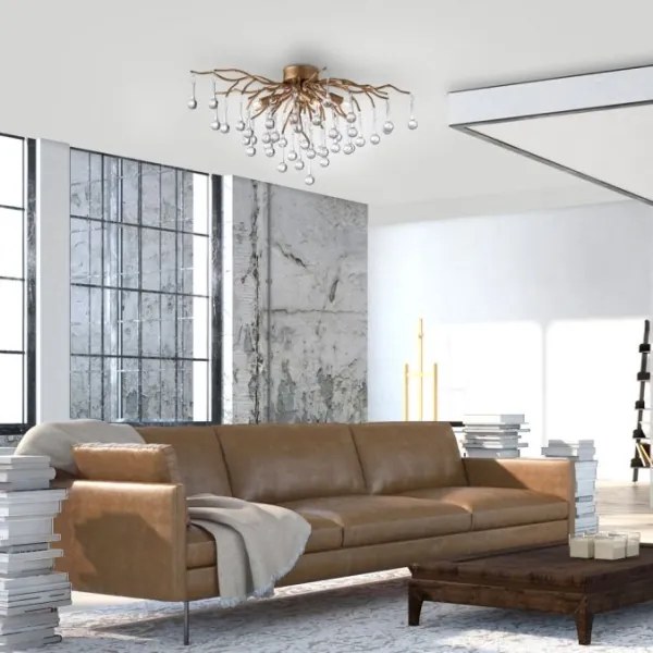 Paul Neuhaus 8090-11 - Prisadený luster ICICLE 4xG9/40W/230V 30x60 cm mosadz