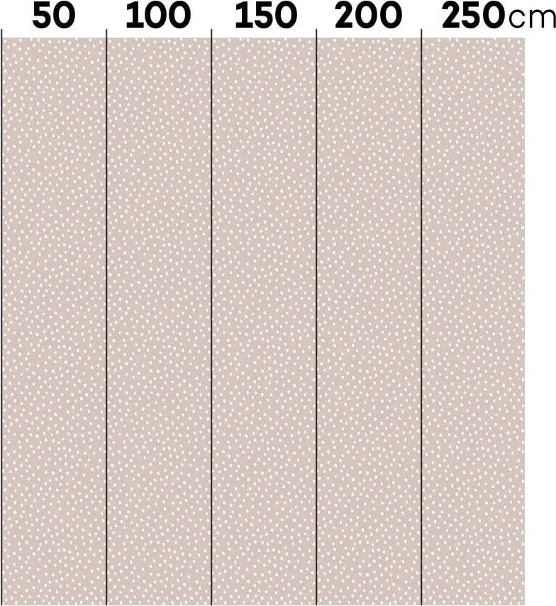 Tapeta nepravidelné biele bodky púdrovo ružová 280x50cm