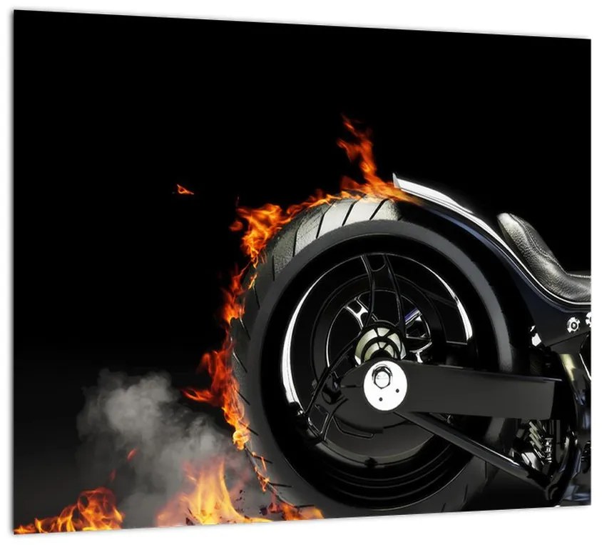 Obraz horiace motorky