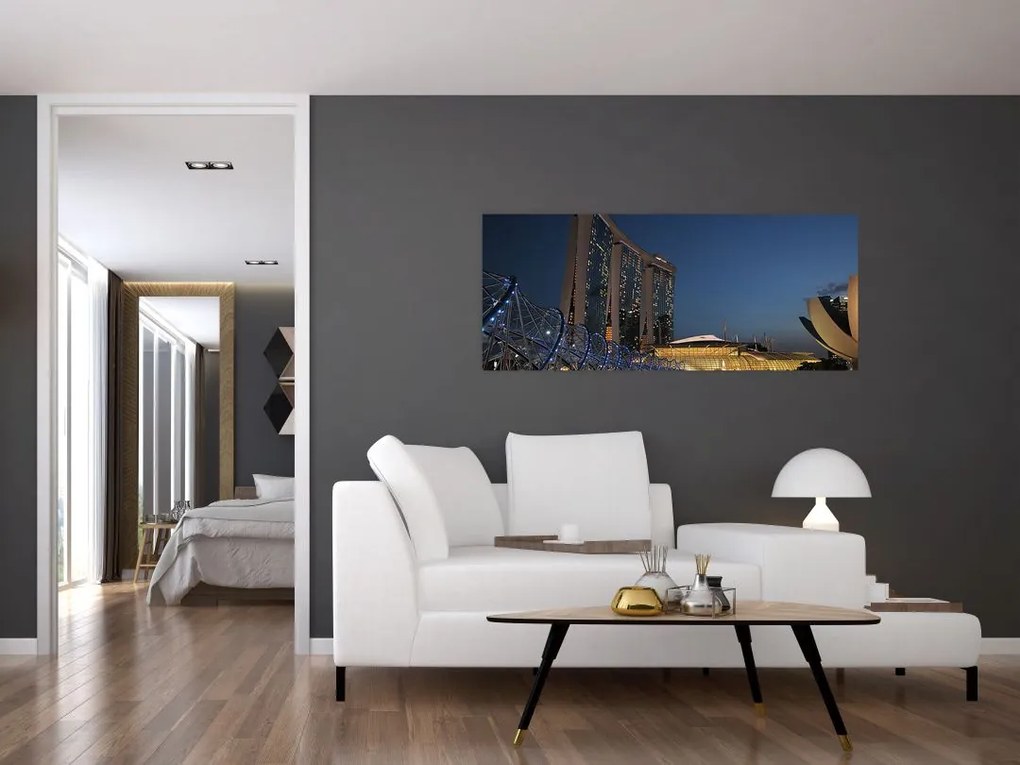 Obraz modernej metropoly (120x50 cm)