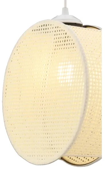 Luster na lanku DRUM 1xE27/60W/230V krémový