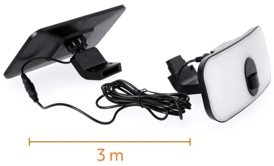 LED solárny reflektor so senzorom LED/13W/3,7V IP65 4000K