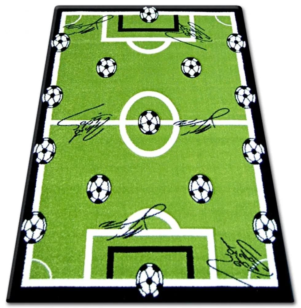 Detský kusový koberec Futbalové ihrisko zelený 2 160x220cm