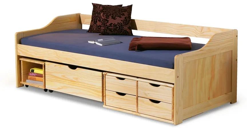 HALMAR Maxima 2 90 drevená jednolôžková posteľ s roštom borovica