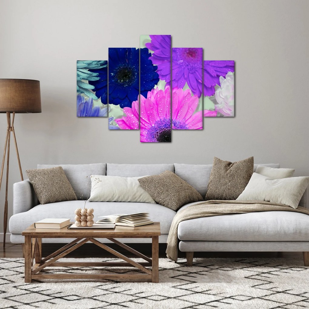 Obraz farebných kvetín (150x105 cm)