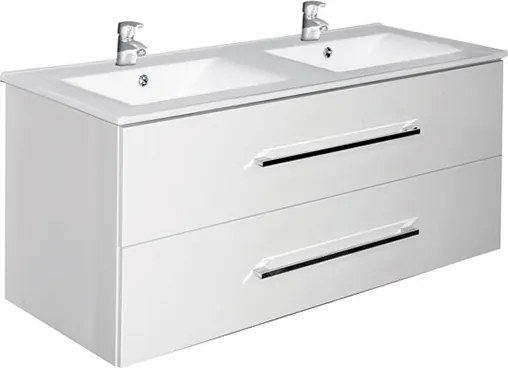 Comodo Kúpeľňová skrinka s keramickým dvojumývadlom Emilio W 120