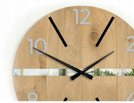 Sammer Rustikálne dubové nástenné hodiny Aksel 59 cm AkselWood60cm