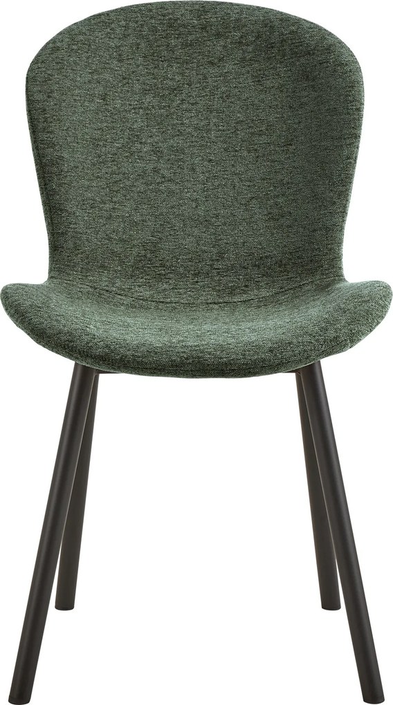 FIORA Zelené (tkanina Apia 352)/čierny rám - MODERNÁ ČALÚNENÁ STOLIČKA DO OBÝVAČKY/ JEDÁLNE LOFT