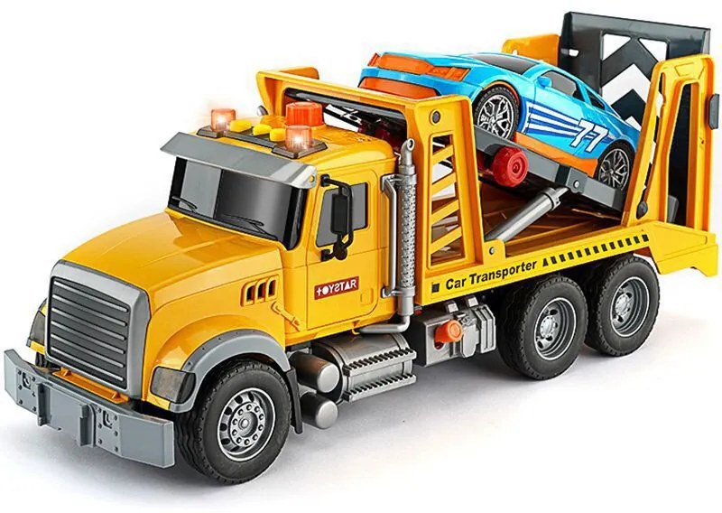 LEAN TOYS Odťahové vozidlo s autom 2v1