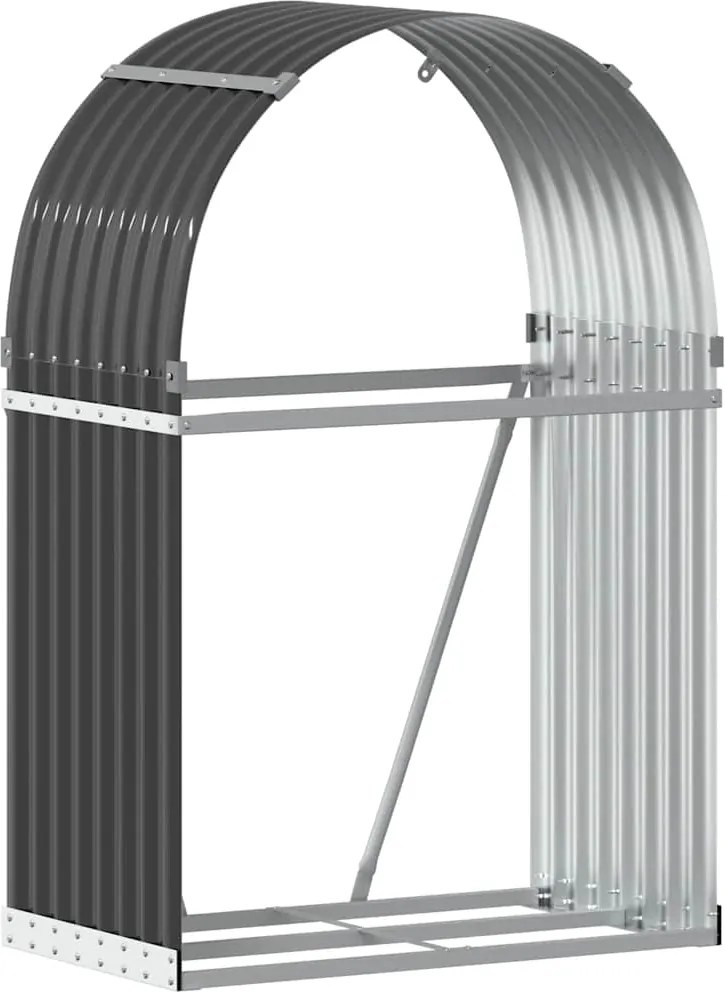 vidaXL Držiak na drevo antracitový 80x45x120 cm pozinkovaná oceľ