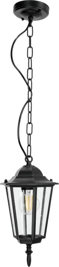 Vonkajší luster na reťazi 1xE27/60W/230V čierna