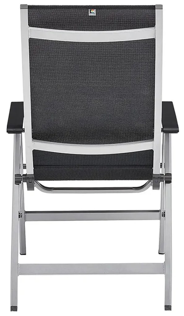 Basic+ Premium polohovateľné záhradné kreslo strieborné