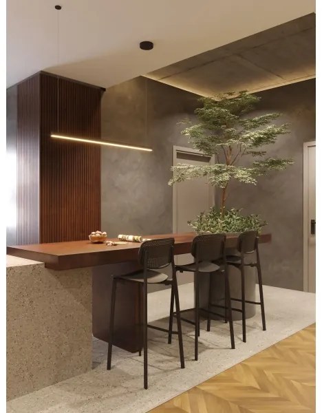 MAXLIGHT P0310D - LED Stmievateľný luster na lanku TRIO LED/12W/230V čierna