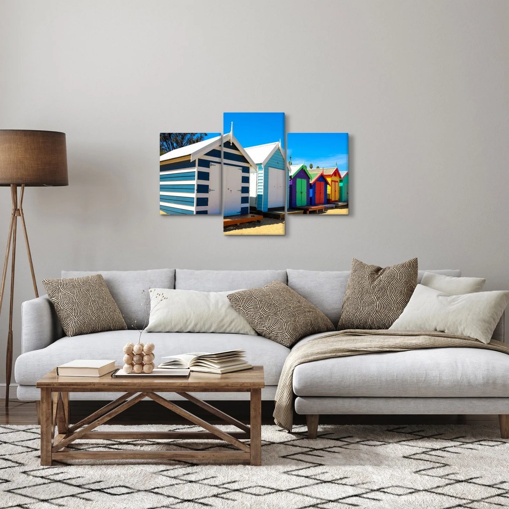 Obraz - Pláž Brighton, Melbourne, Austrália (90x60 cm)