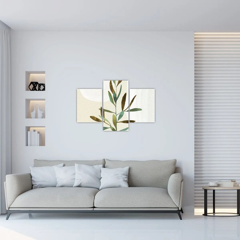 Obraz - Akvarelová vetvička N⁰2 (90x60 cm)