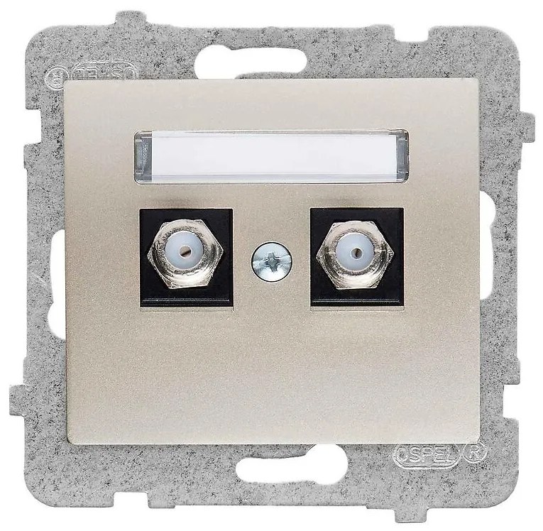 Dvojitá anténna zásuvka GPA-2D/M.ST Sigma  TYPU F