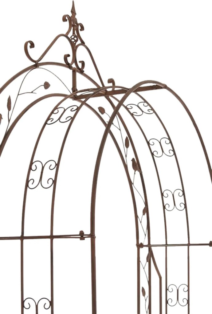 Pergola na popínavé rastliny GS22232 s bránkou - Hnedá antik
