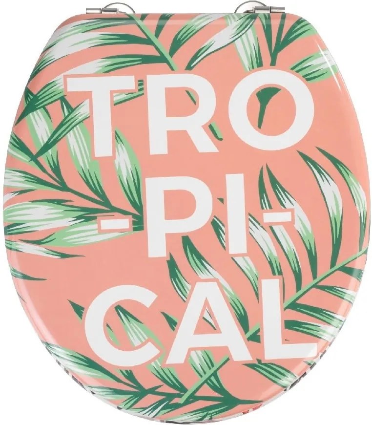 Vzorované WC sedadlo Wenko Prima Tropical, 41 × 37 cm