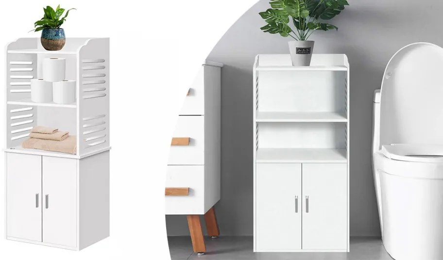 Malá kúpeľňová skrinka, biela