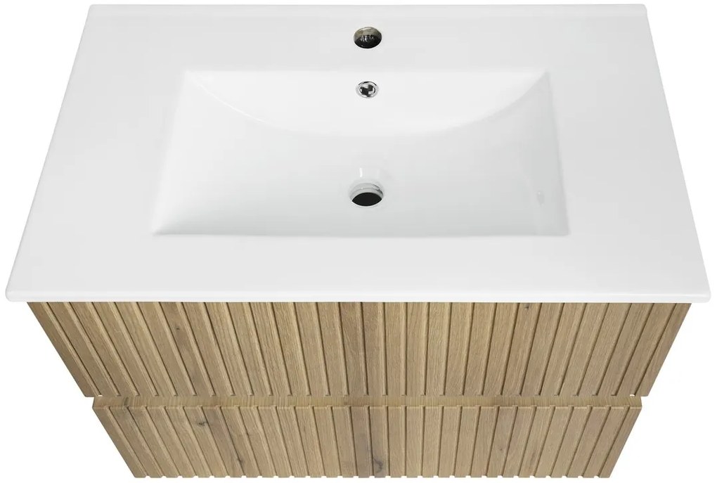 Aqualine Aqualine, PANEDA STRIP umývadlová skrinka 74,5x55x45,2cm, dub emporio, PN375