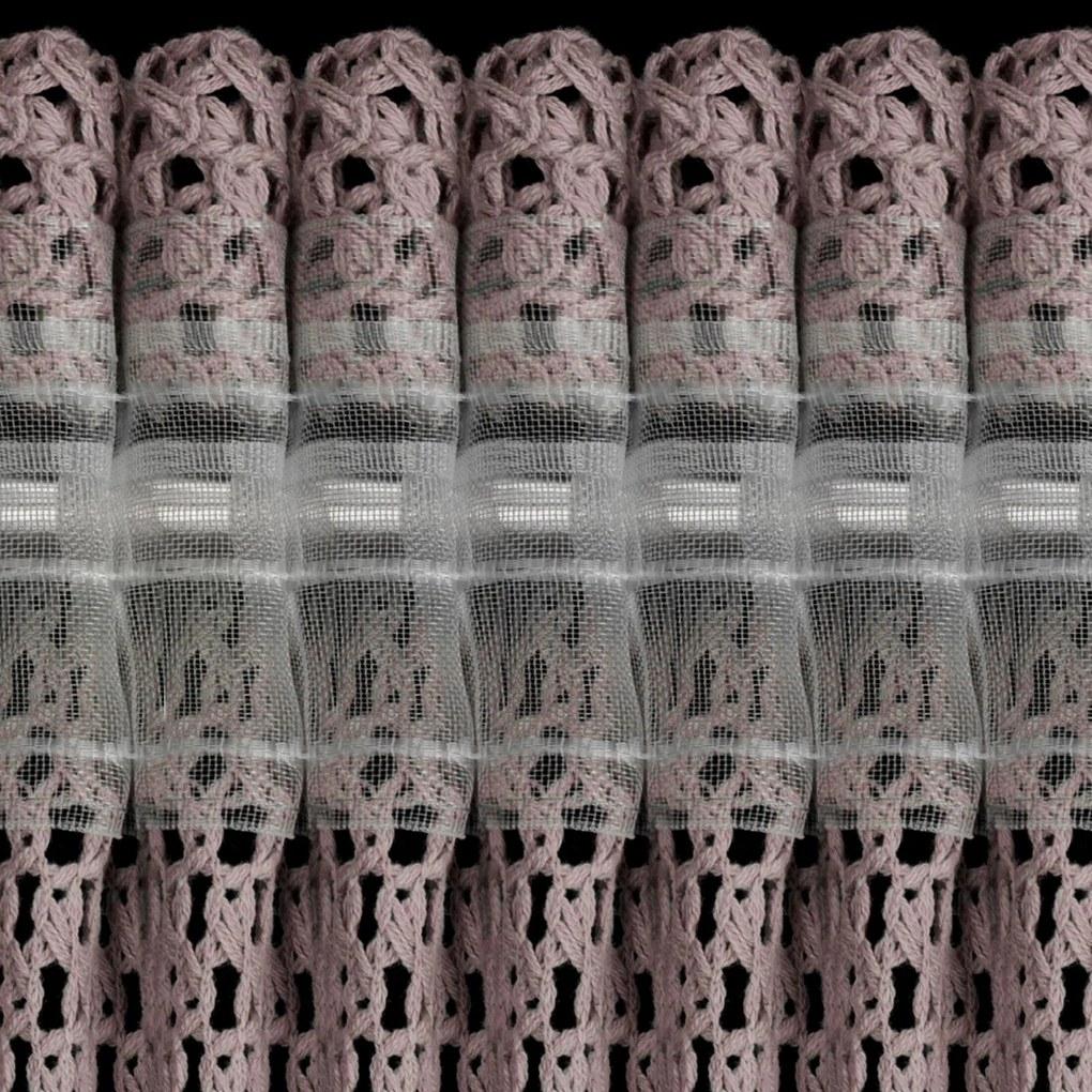 ZÁVES NA PÁSKE GABBY 140X270 CM RUŽOVÁ