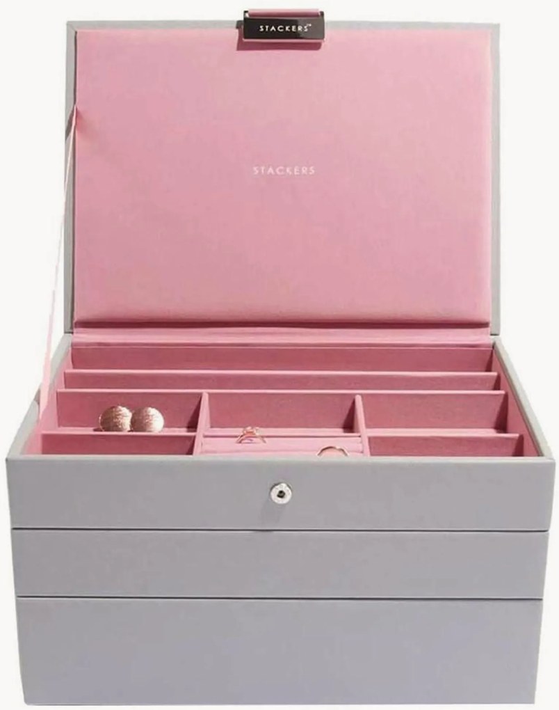 Šperkovnica Classic Dove Grey & Rose, 3 ks